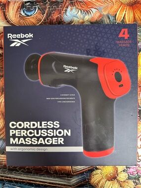 Reebok Percussion Massager in Black and Red Accent